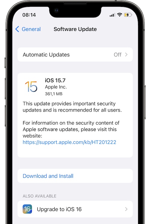 iOS 15.7 signed iPhone 12 Pro