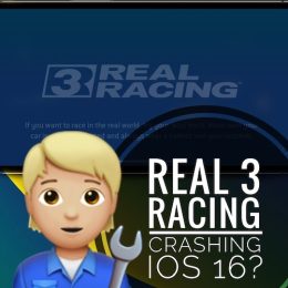 real racing 3 crashing ios 16