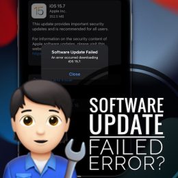 software update failed iOS 15.7