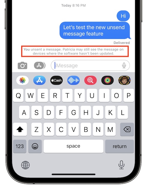 Unsend Message Not Working On iPhone In iOS 16? (Fix?)