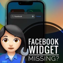 facebook widget missing ios 16