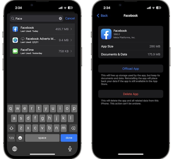 reinstall facebook without losing data