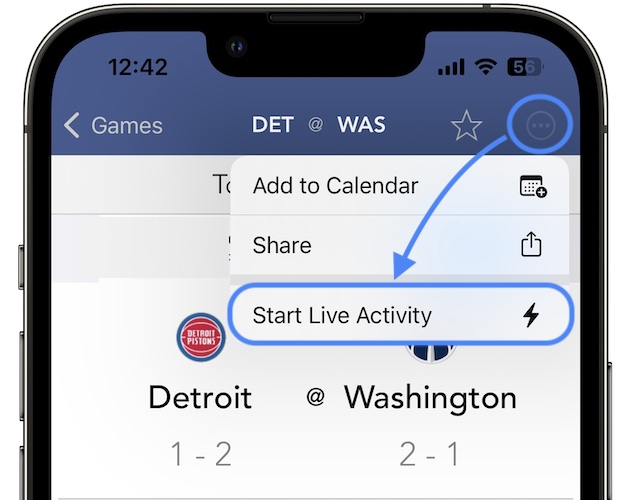 start live activity in app