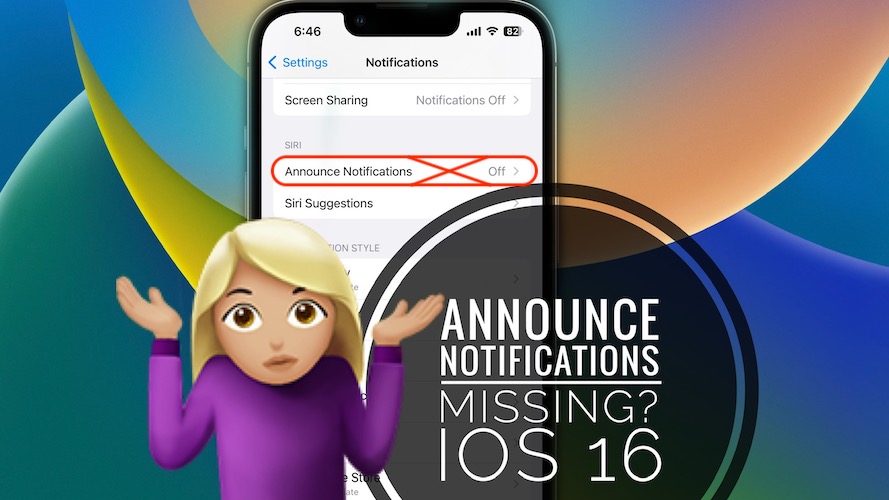announce notifications not showing ios 16