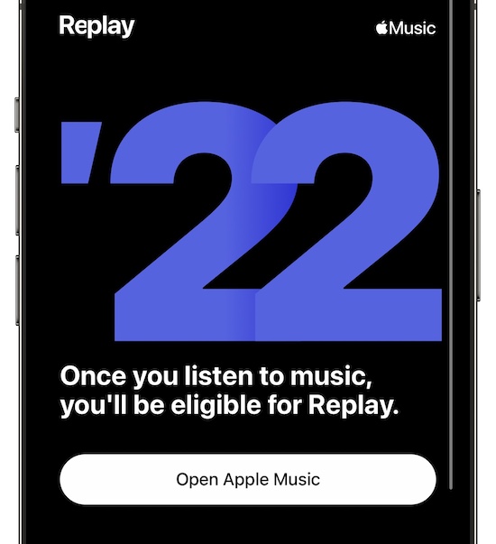 apple music replay not available