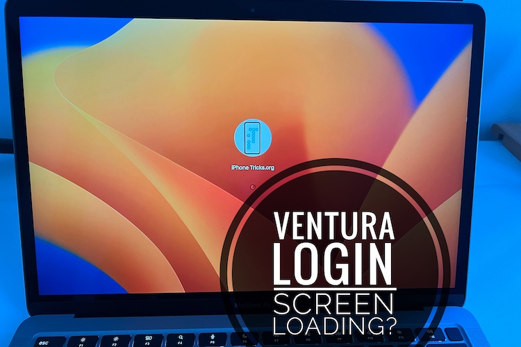 macOS Ventura login screen loading