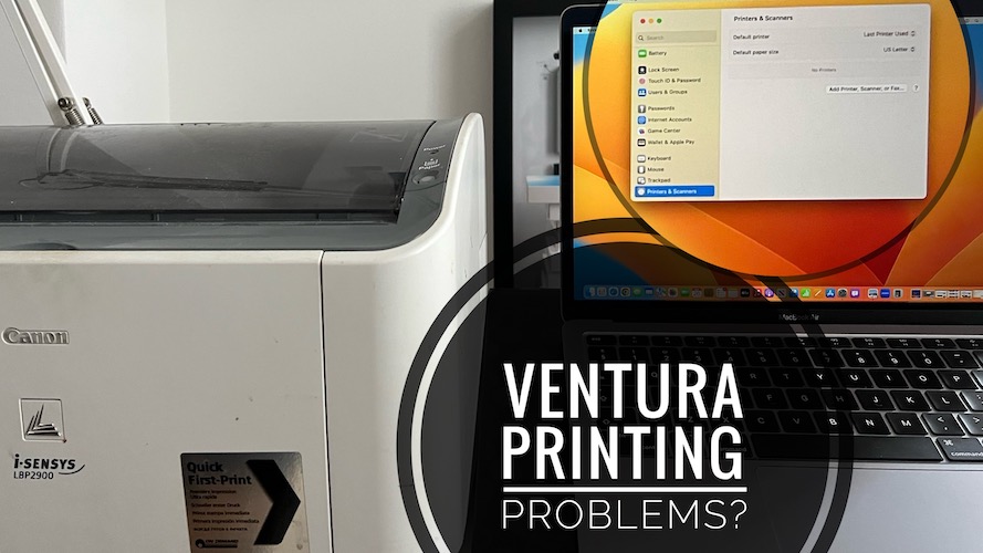 macOS Ventura printing problems