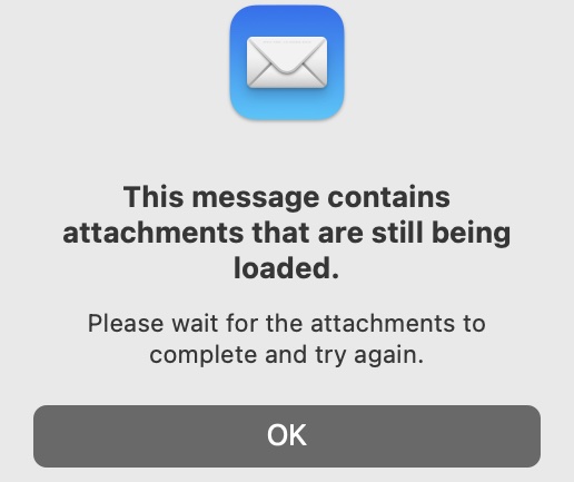 mail attachment not uploading error
