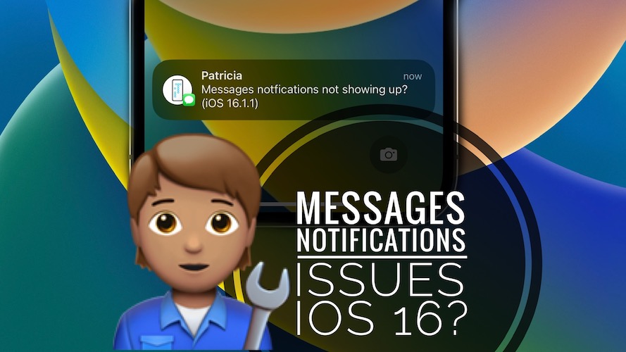 messages notifications not showing ios 16