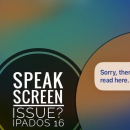 speak screen not working ipadOS 16