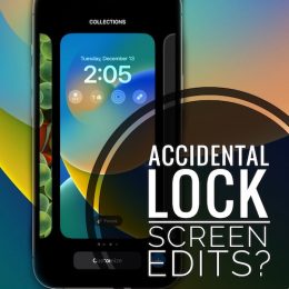 accidental lock screen edits