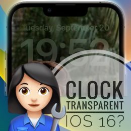 clock transparent iOS 16