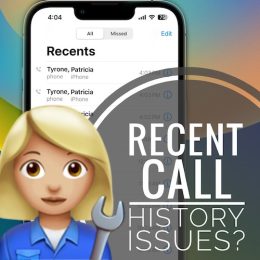 recent call history two names ios 16