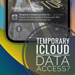 temporary icloud.com data access notification