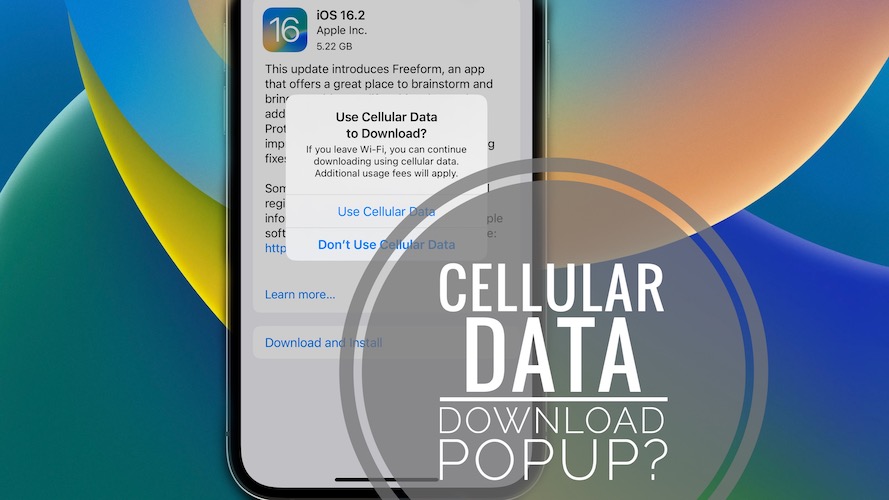use cellular data to download ios update
