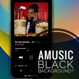Apple Music black background
