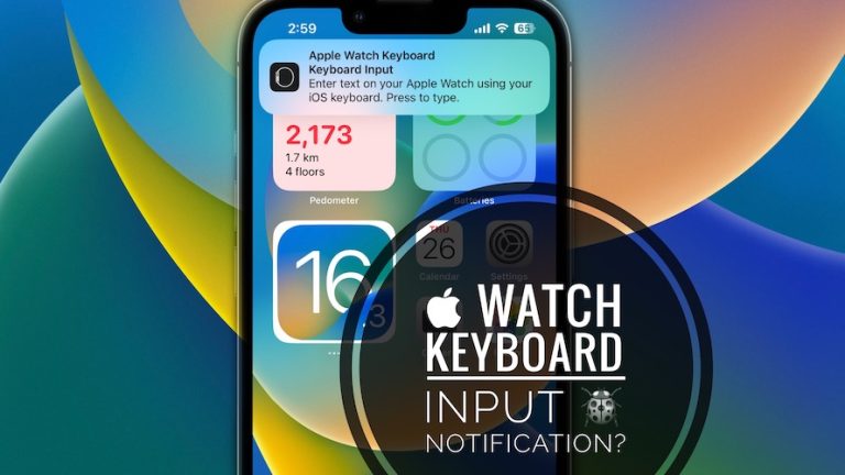apple watch keyboard input notification on iphone