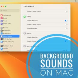 background sounds on Mac