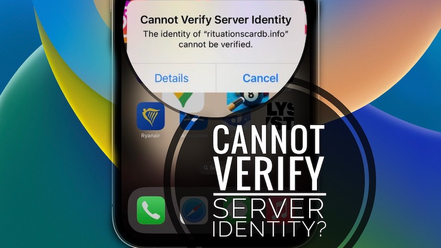 cannot verify server identity on iphone
