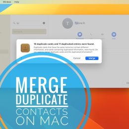 merge duplicate contacts on mac