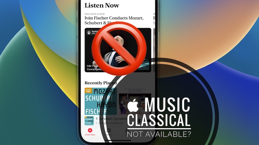 apple music classical not available