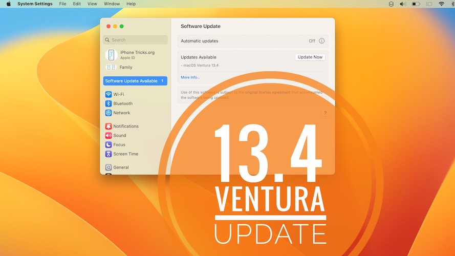 macOS 13.4 update