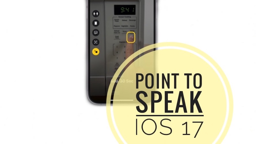 point and speak ios 17