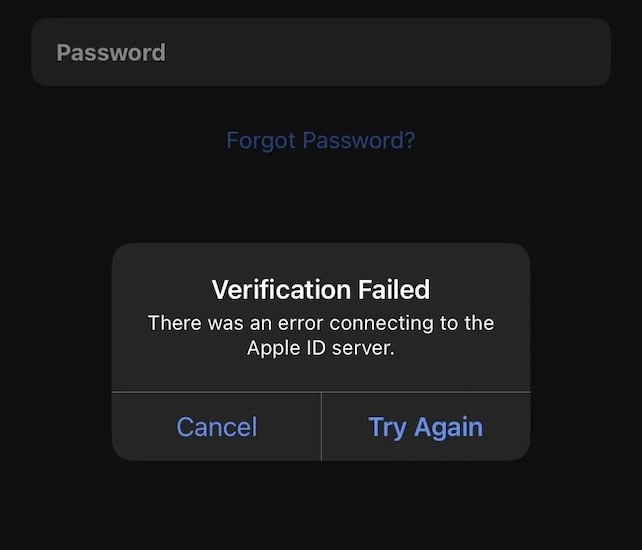 verification failed there was an error