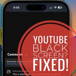 youtube black screen on iphone