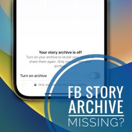 Facebook story archive missing