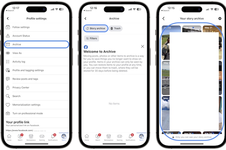 facebook stories archive how to