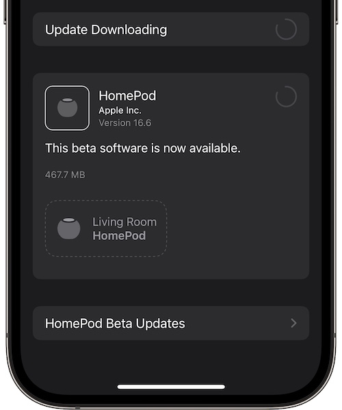 homepod 16.6 beta download