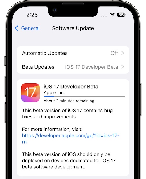iOS 17 beta download