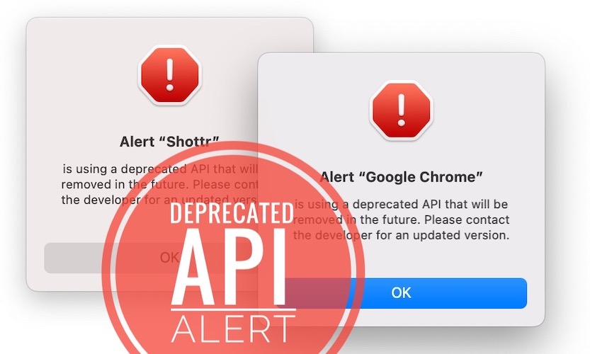 macOS Sonoma deprecated API alert