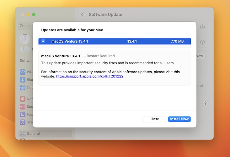 macos 13.4.1 update