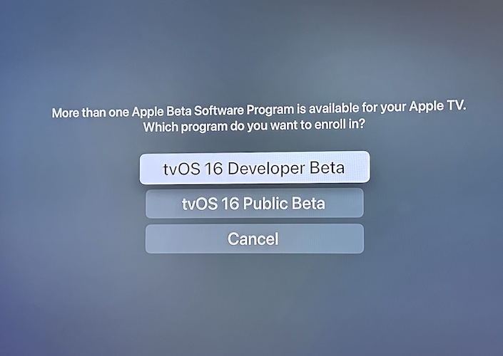 tvos 17 beta not available