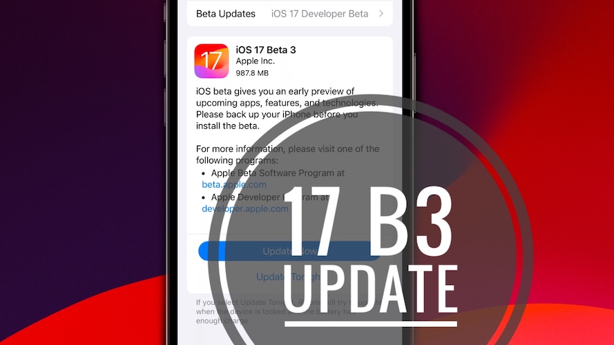 iOS 17 beta 3 update