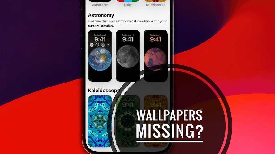 wallpaper missing on iphone ios 17