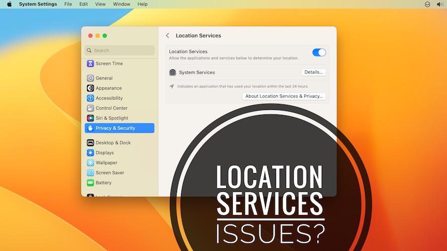 location services not showing apps macos 13.5