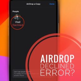 airdrop declined ios 17 error