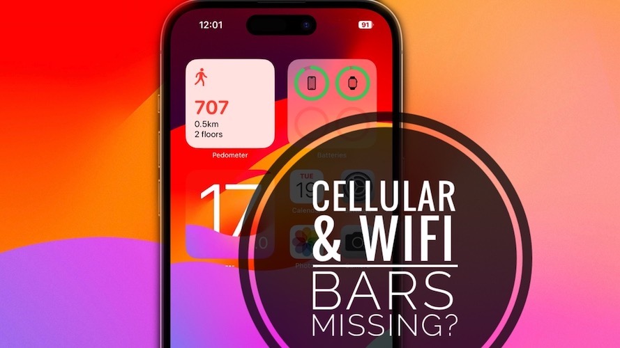 cellular bars not showing ios 17