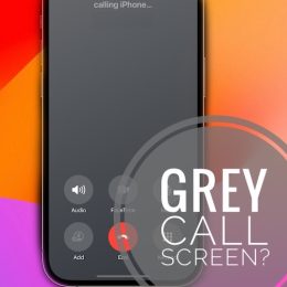 iOS 17 call screen grey