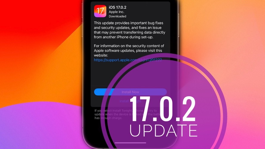 iOS 17.0.2 update