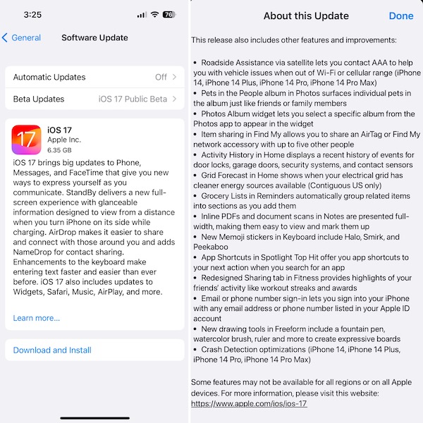 ios 17 release notes
