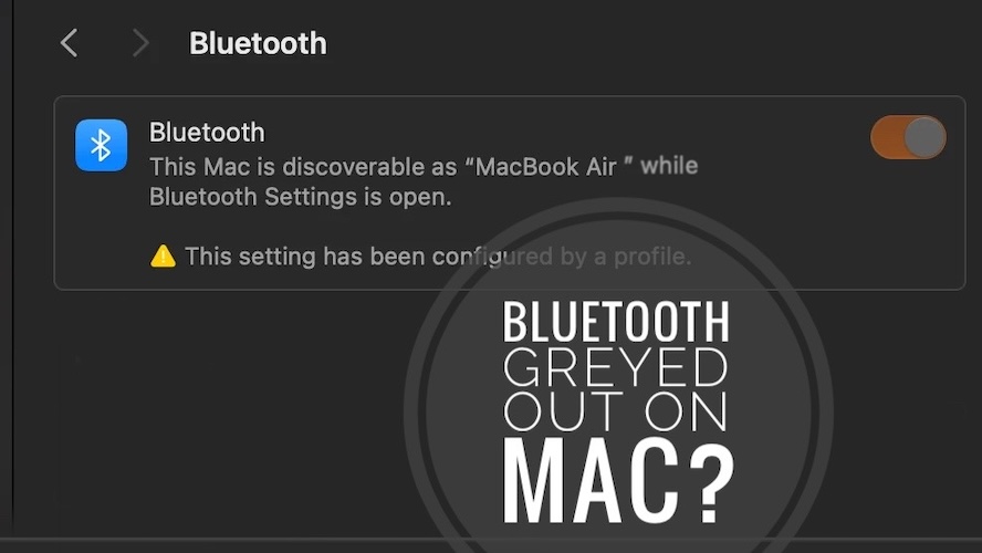 bluetooth greyed out on mac in macos sonoma