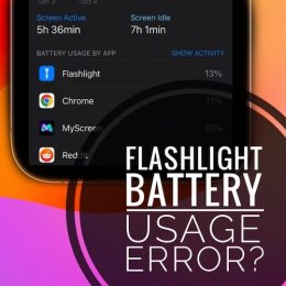 flashlight battery usage on iphone