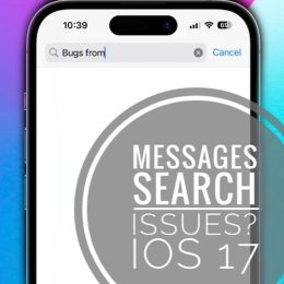 messages search not working ios 17