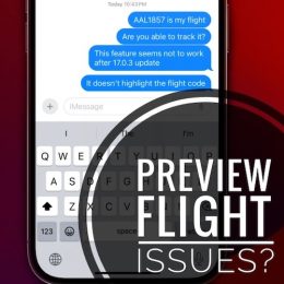 preview flight not working in ios 17 messages