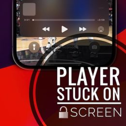 media player stuck on lock screen iphone