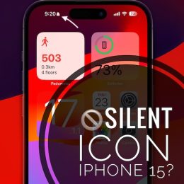 silent icon in status bar iphone 15
